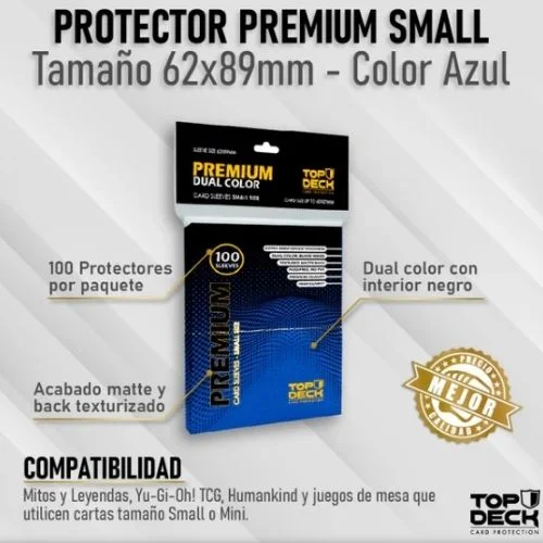 Protectores para cartas small Topdeck color azul