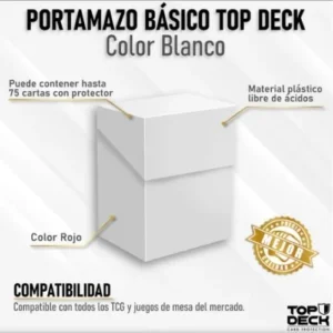 Portamazos blanco topdeck para 75 cartas